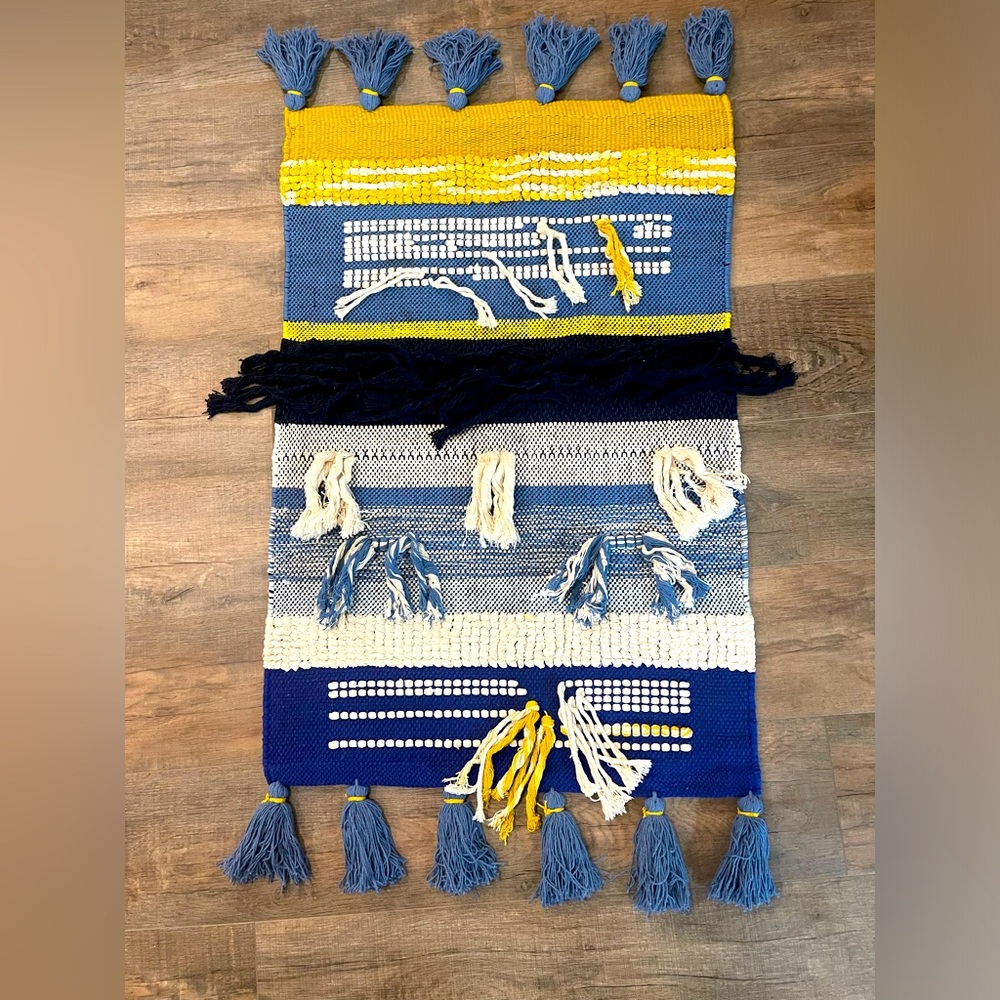 NWOT All Roads for Anthropologie Texture-Striped Flatweave Rug 3 x 5